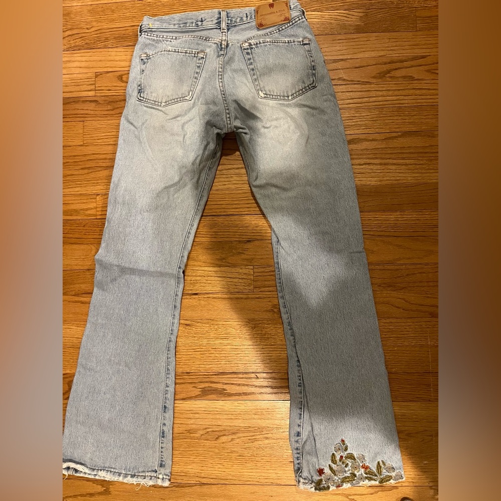 Abercrombie & Fitch Embroidered Slouch Jeans